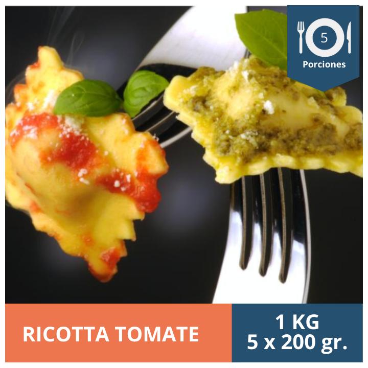 RAVIOLI RICOTTA TOMATE KG - PORCIÓN 200G 5UN