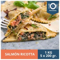 RAVIOLI SALMÓN RICOTTA KG - PORCIÓN 200G 5UN