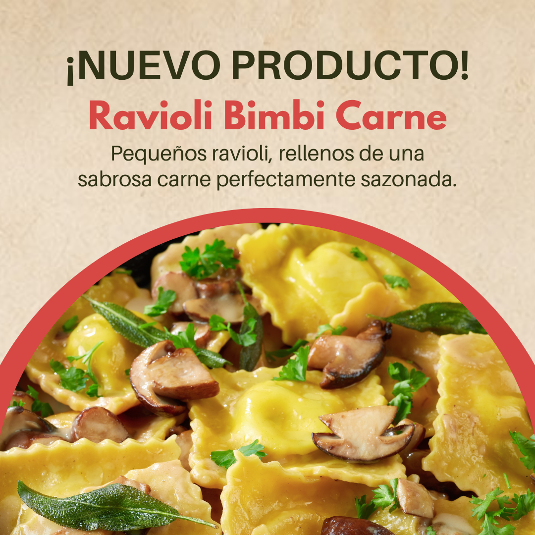 Pequeños Ravioli , Rellenos de una sabrosa carne perfectamente sazonada.